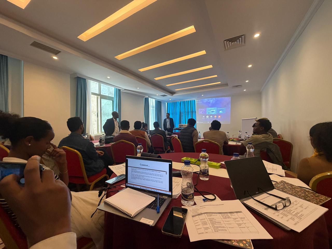 Data collectors training session for the peri-urban immunization evaluation in Ethiopia